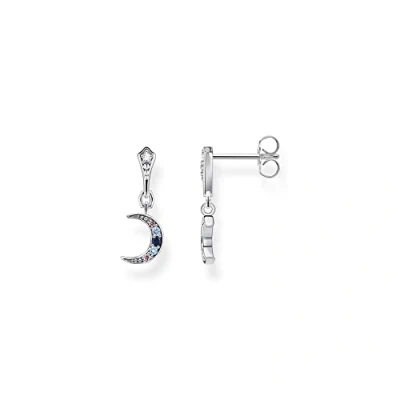 Image of Thomas Sabo Earrings Royalty Moon Colored Stones 925 Sterling Silver H2204 945 7
