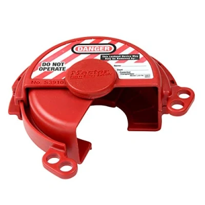 Image of Master Lock S3910 Lockout Tagout Pressurized Gas Valve Lockout, Red, 11.2 cm x 9.4 3.0