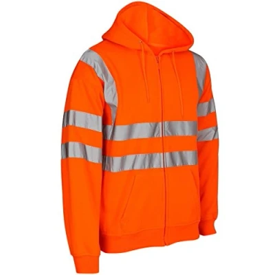 Image of Kapton Hi Vis Visibility Zip Sweatshirt Hoody Hooded Work Top EN471 (3XL, Reflective Orange)
