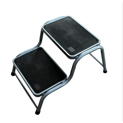 Image of Double Step Caravan Stool Steel Rubber Non Slip Lightweight Motorhome Camper New
