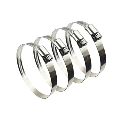 Image of 4Pcs 65 89mm Hose Clips Adjustable 304 Stainless Steel Duct Clamps Clamp Pipe Air Ducting Worm Drive