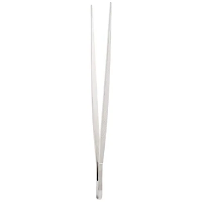 Image of Mercer Culinary Precision Plus Tong Straight, 9 3/8&quot;, Stainless Steel, Silver, 3/8 Inch