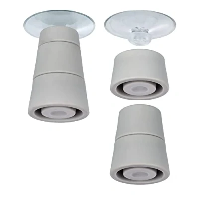 Image of WENKO Feet for Hob Cover Plates Set of 4 Replacement Feet, PVC, 4.4 x 5 cm, Transparent