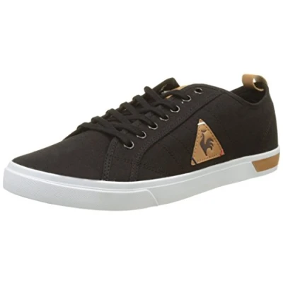 Image of Le Coq Sportif Men&#039;s ARES CVS/LEA Trainers, Black Black, 10.5 UK