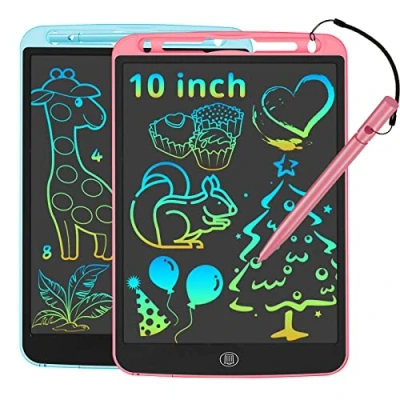 Image of JOEAIS LCD Writing Tablet 2 Pack, 10 Inch Drawing Pads for Kids With Stylus Lanyard, Doodle &amp; Scribble Boards Learning Toy Children, Both Boys and Girls (Pink+Blue)
