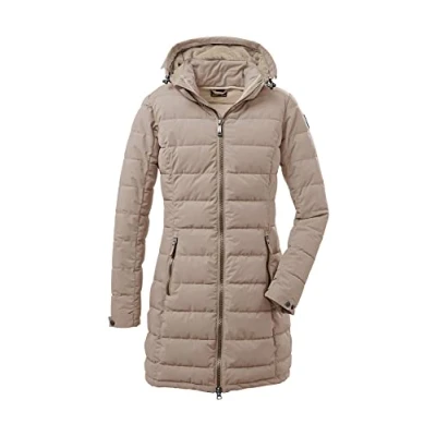 Image of Killtec GW 13 WMN QLTD PRK 37503 000 Women&#039;s Functional Parka/Quilted Parka with Zip Off Hood Aqua Dark Size 36