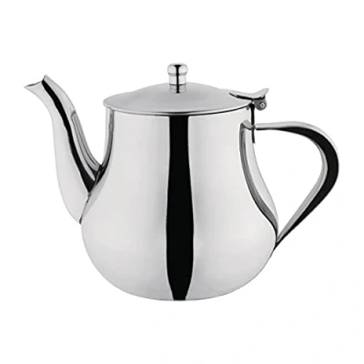 Image of Olympia Arabian Tea Pot Stainless Steel 35Oz 1L Infuser for Better Experience
