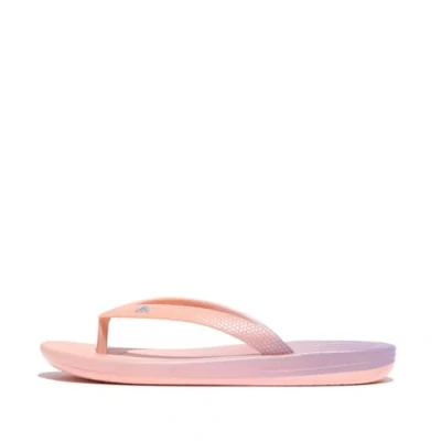 Image of Fitflop Girls Iqushion Kids Junior Ombre pearl Flip Flop, Blushy Mix, 11 UK Child