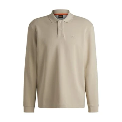 Image of BOSS Petempestolong Long sleeved top, Men&#039;s, Size: XXL, Light beige