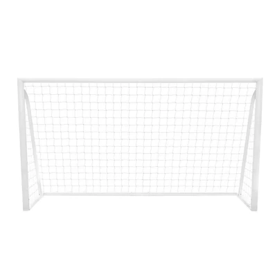 Image of Football Goal Net 12 x 6ft All Weather PVC Goalpost 30ply Knotted Netting 24 Clips Portable Training Practice Indoor Outdoor Quick Slot &amp; Click Assembly 5 Hole Target Sheet Bungee Straps Carry Bag