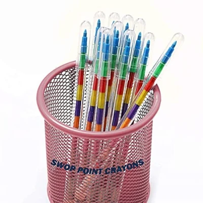 Image of 12 x Swop Point Crayons, Colouring Pencils, Assorted Crayons Party Bag Fillers, Pencil Kids Pens Stationary Supplies, Pencils Set, Toddler Twistables Coloured