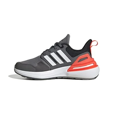 Image of adidas Sportswear Childrens Unisex RapidaSport Bounce Lace Shoes Grey Size UK 5
