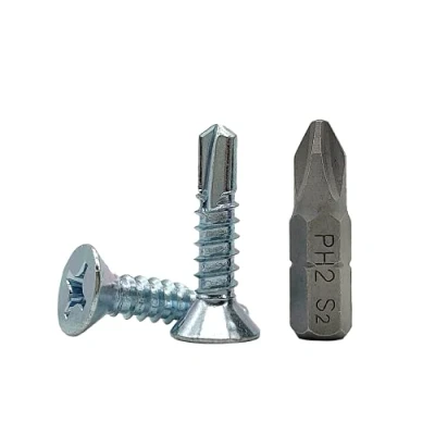 Image of (Pack of 50 pcs) DIN 7504 P Zinc Plated Steel 5.5 x 25 mm Screws, Self Drilling Sheet Metal Screw, (PH) Phillips Countersunk Head, Tapping (50, mm)