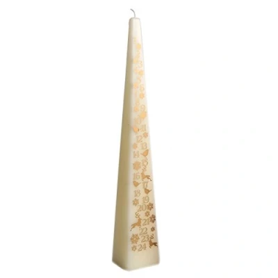 Image of Carousel Home Pyramid Countdown To Christmas Advent Candle 33cm White