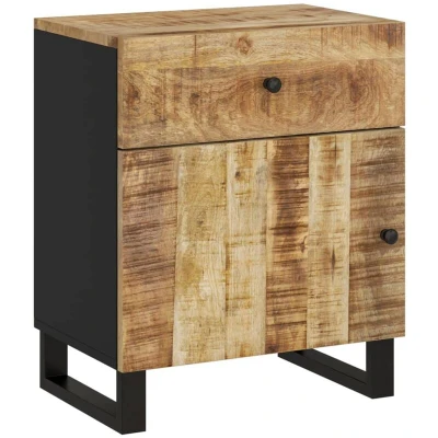 Image of vidaXL Bedside Cabinet 50x33x60 cm Solid Wood Mango&amp;Engineered