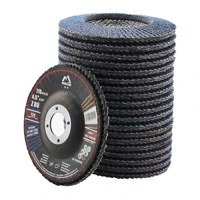 Image of Merryland Flap Disc 115 Metal for Angle Grinder, 115mm 80 Grit T29 Wheel 20 Pieces, Blue Zirconium Corundum INOX Stainless Steel Iron Universal 4.5 inch, Craft Line FC1107414