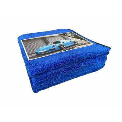 Image of Topteck Signature Car Care 3 Microfibre Drying Towels (45cmx45cm) Super Absorbent Cloth, Polishing, Buffing Cleaning Accessories