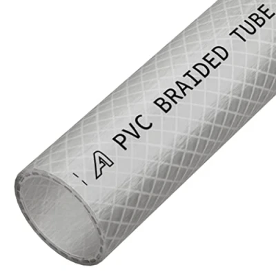 Image of Clear Braided PVC Hose Pipe Heavy Duty, Water, Airline, Compressor, Food Grade (1 Metre, 5mm)
