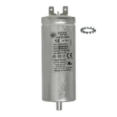 Image of Masterpart Dryer Capacitor 18UF To Fit Hotpoint Tumble Dryers