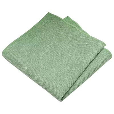 Image of DB Dickie Bow Men&#039;s Luxury Cotton Blend Pocket Square (Sage Green) suitable for formalwear, office, weddings, parties, grooms &amp; groomsmen outfits