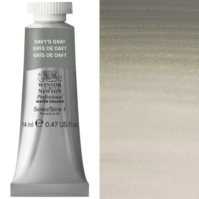 Image of Winsor &amp; Newton Professional Water Colour Paint 14 ml Tube, Davy&#039;S Gray