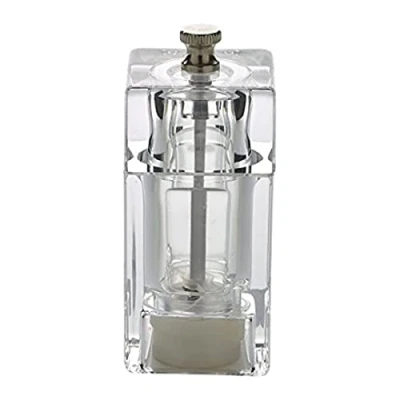Image of Genware NEV SPSQ10 Square Salt/Pepper Grinder, Acrylic, 10 cm