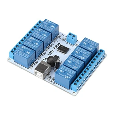 Image of DC 12V Type B USB 8 Channel Controlled Relay Module Board Programmable Computer Control for Automation Robotics