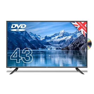 Image of Cello C4320F 43 inch Full HD LED TV with Built in DVD player and Freeview Satellite receiver 3 x HDMI USB 2.0 to record Live Easy Setup Non Smart Made the UK