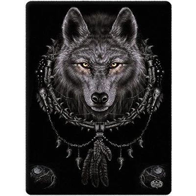 Image of Spiral WOLF DREAMS Fleece Blanket with Double Sided Print