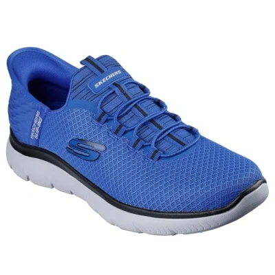 Image of Skechers Mens Slip Ins: Summits High Range Blue/Black 9 UK