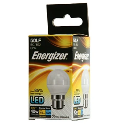 Image of Energizer LED Energy Saving Lightbulb, B22, 5.9 W, Daylight