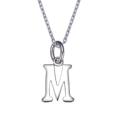 Image of VIKI LYNN Women Girls 925 Sterling Silver M Initial Necklace