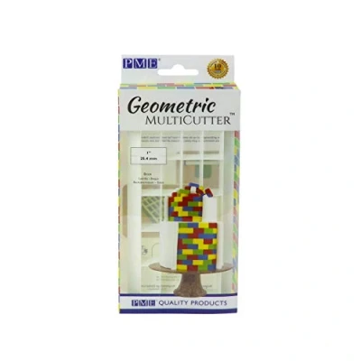 Image of PME GMC172 Geometric Multicutter for Cake Design Brick, Medium Size, White