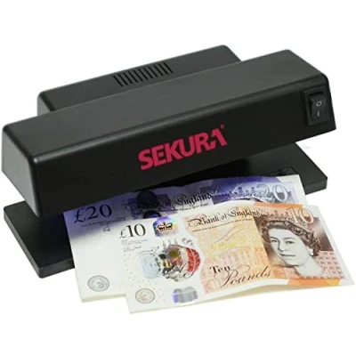 Image of Sekura UV Light Counterfeit Banknote Detector Fake Money Checker