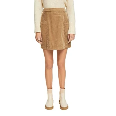 Image of ESPRIT Women&#039;s 102EE1D312 Skirt, 250/KHAKI Beige, 28
