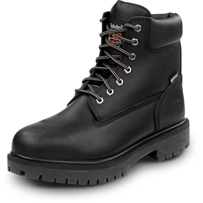 Image of Timberland Pro Mens 8&quot; Direct Attach Soft Toe Waterproof Insulated Shoe, 13 2E UK, Dark Brown