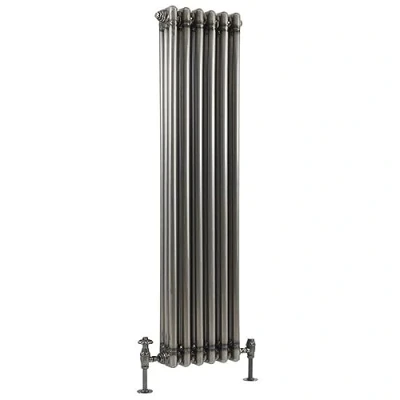 Image of Milano Windsor Raw Metal Cast Iron Style Vertical Triple Column Radiator 1500mm x 290mm