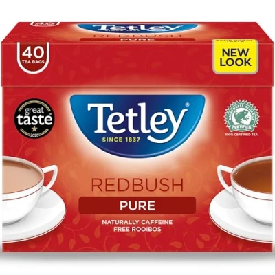 Image of Tettley Tea (Herbal Redbush Teabags 2 x 40Pack)