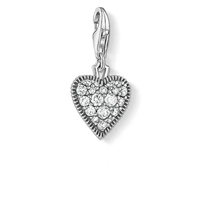 Image of Thomas Sabo Ladies Charm Pendant Vintage Heart 925 Sterling Silver Blackened 1747 643 14
