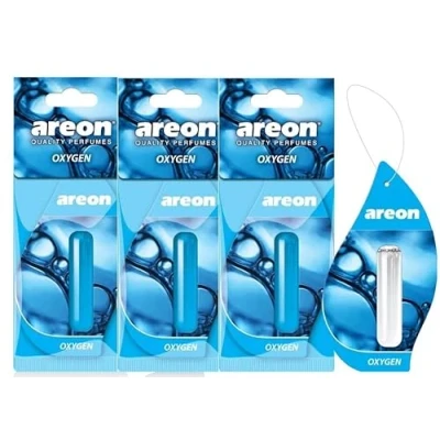 Image of AREON Liquid Car Air Freshener Hanging Oxygen Pendant Perfume Long Lasting Home 3D 5 ml Multi Pack Set of 3