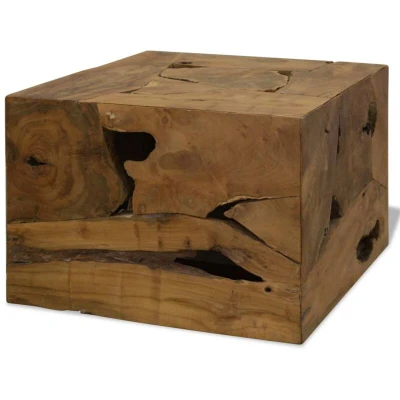 Image of vidaXL Coffee Table 50x50x35 cm Genuine Teak Brown