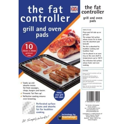 Image of 4 X 10 FAT CONTROLLERS. TRAPPER COOKING PADS. GRILL &amp; OVEN. ABSORBS