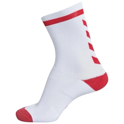 Image of hummel Unisex Elite Inendørs Sok Lav Socks, White/True Red, 35 38 EU