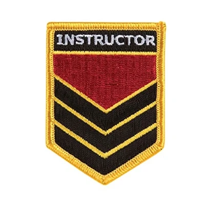 Image of Martial Arts Embroidered Patches Badges Instructor Shoulder Patch