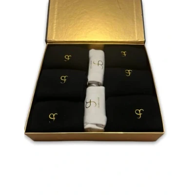 Image of GF 6x Bamboo Socks for Men &amp; Ladies LUXURY Super Soft Antibacterial Anti Sweat Compression Diabetic Breathable Size 6 11 MAGNETIC GIFT BOX x Black