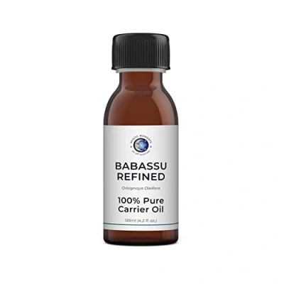 Image of Mystic Moments Babassu Refined Carrier Oil 250ml Pure &amp; Natural Perfect For Hair, Face, Nails, Aromatherapy, Massage and Dilution Vegan GMO Free