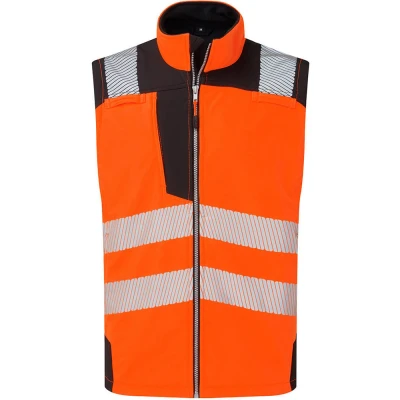 Image of Portwest Hi Vis Softshell Gilet (3L) Orange/Black 4XL