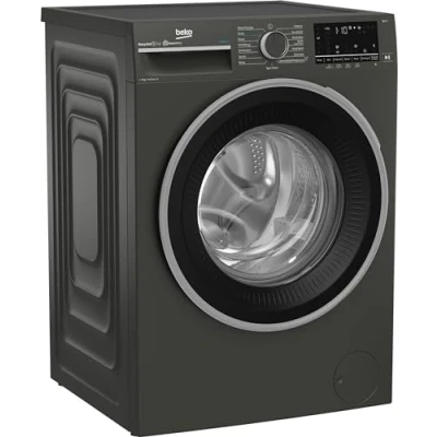 Image of Beko B3W5941IG Washing Machine 9 kg Capacity 1400 rpm Spin Speed A Rated Energy Class Graphite Colour, ironfast Technology RecycledTub
