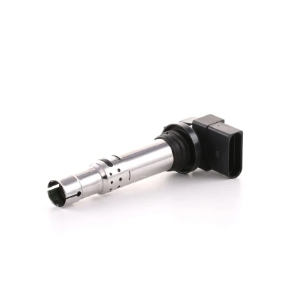 Image of 0040102030 Ignition coil BERU ZSE030 4 pin connector 12V spark Spring 1 Type SAE, incl. plug 14cm VOLKSWAGEN: Golf 6,