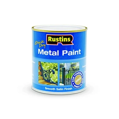 Image of RUSTINS MPGD500 500ml Metal Paint Gold